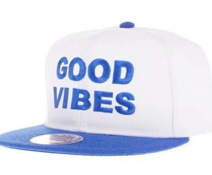 GOOD VIBES bilo-modra