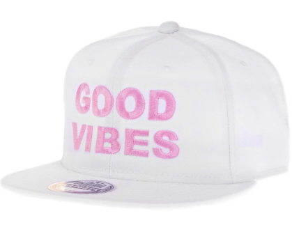 GOOD VIBES bilo-ruzova