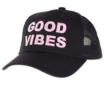 GOOD VIBES šiltovka sieťkovaná čierno-ružová