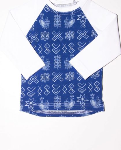 Tričko folk - modré